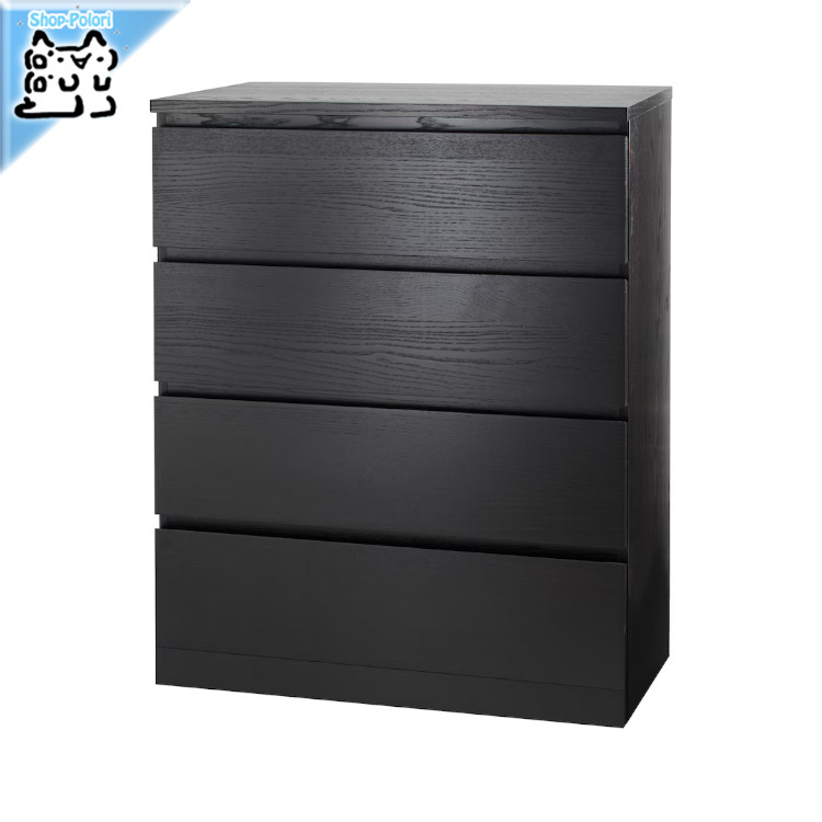 【期間限定出品】 IKEAイケアMALM マルム チェスト 引き出し イケア（IKEA） MALM マルム チェスト 引き出し 4段 ホワイト 80x100