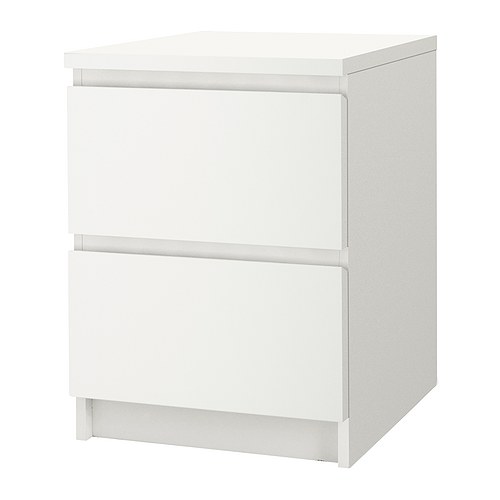【楽天市場】【IKEA Original】MALM -マルム- チェスト（引き出し×2）ベッドサイドテーブル ホワイト 40×55cm