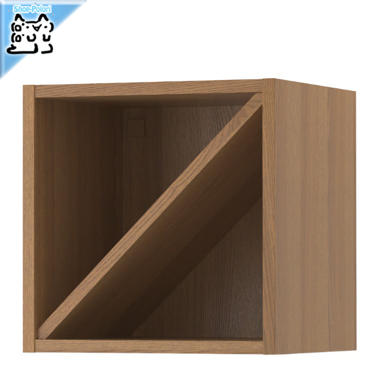 【 IKEA - イケア -】VADHOLMA -ヴァドホルマ- ワインシェルフ 赤銅色/ステインアッシュ 40x37x40 糎 (103.743.29)