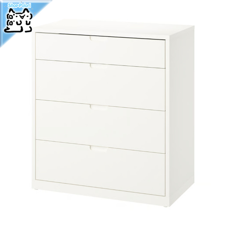 【 IKEA - イケア -】TONSTAD -トンスタード- チェスト（引き出し&times;4） オフホワイト 82x47x91 cm (506.146.19)｜Shop-Polori 店