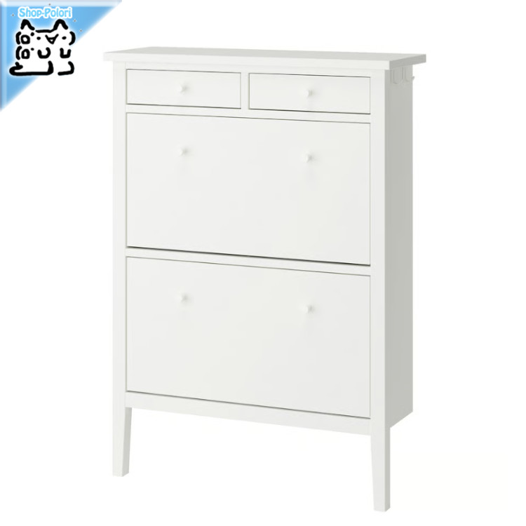 IKEA STALL　ステル　シューズボックス　薄型 STÄLL ステル シューズボックス2段×2, ホワイト, 96x17x90 cm - IKEA