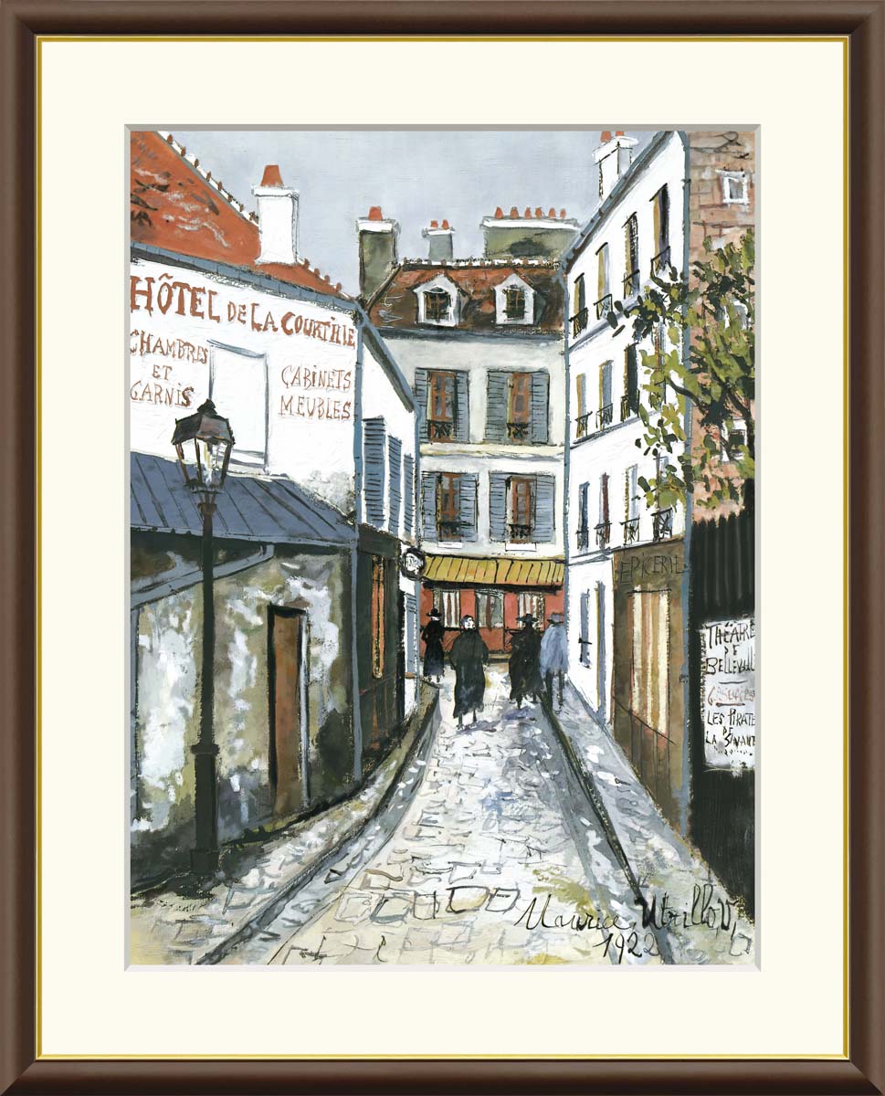 楽天市場】絵画 世界の名画 ベルヴィルの通り モーリス・ユトリロ 額
