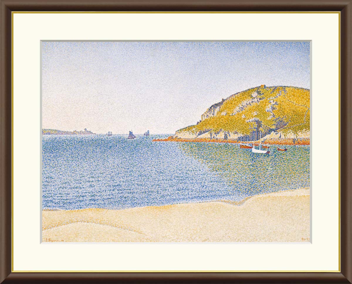 【西洋画･複製画】サン・カスト港 ポール・シニャック 42×34cm F4サイズ 樹脂製フレーム 5,544円