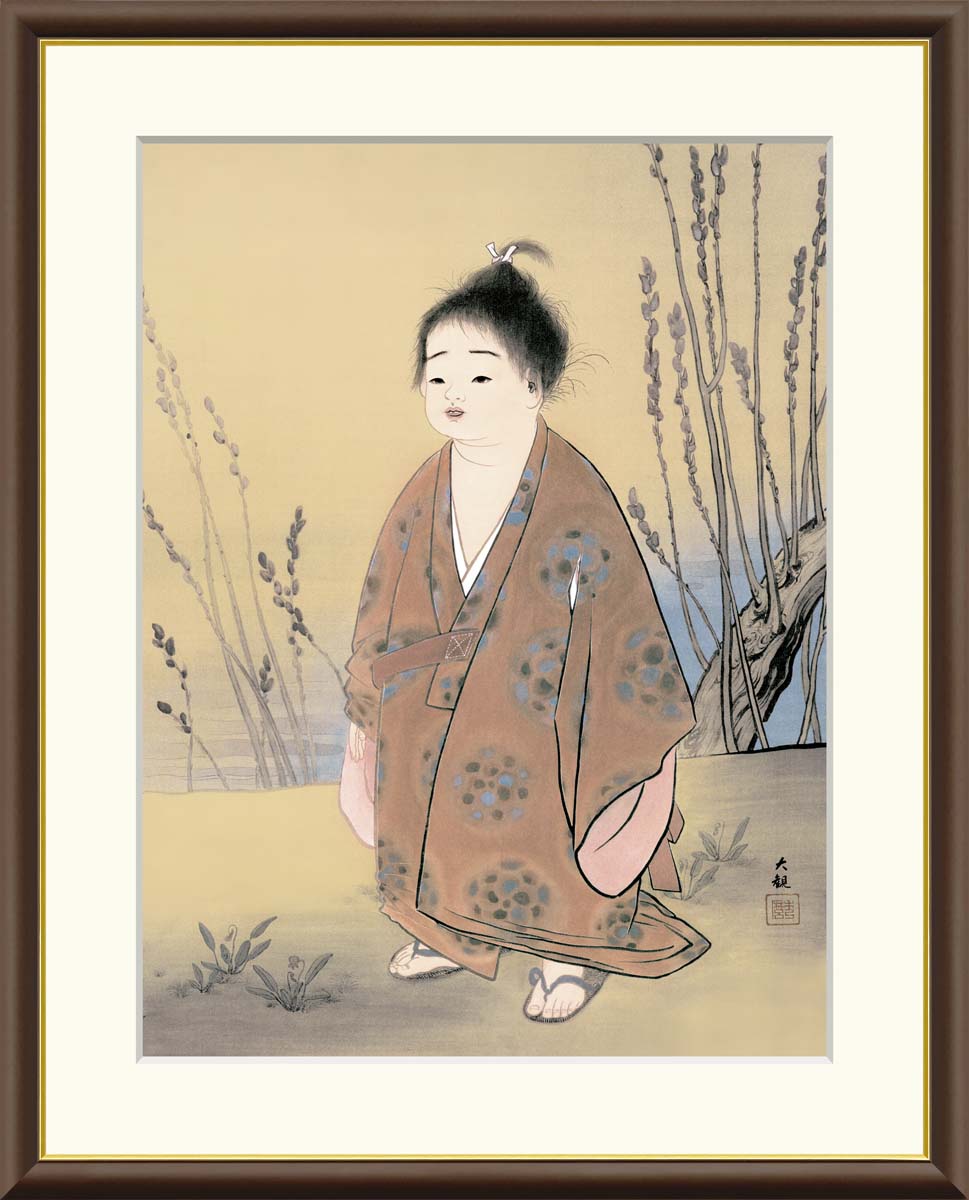 【インテリアアート・複製画】無我 横山大観 52&times;42cm F6サイズ 樹脂製フレーム｜Shop-Polori 店
