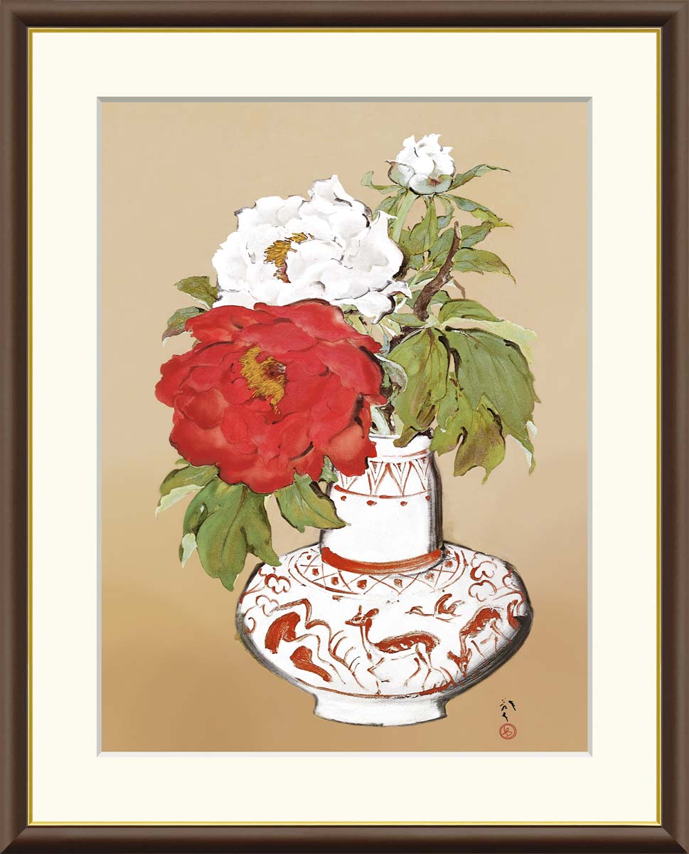 【インテリアアート・複製画】冨貴図 川端龍子 52&times;42cm F6サイズ 樹脂製フレーム｜Shop-Polori 店