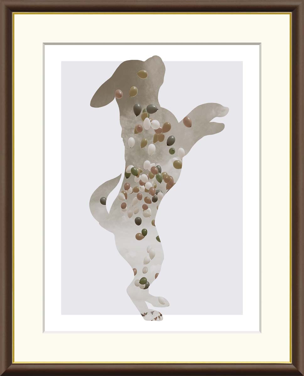 【インテリアアート・複製画】Balloon 山口美咲 42×34cm F4サイズ 樹脂製フレーム