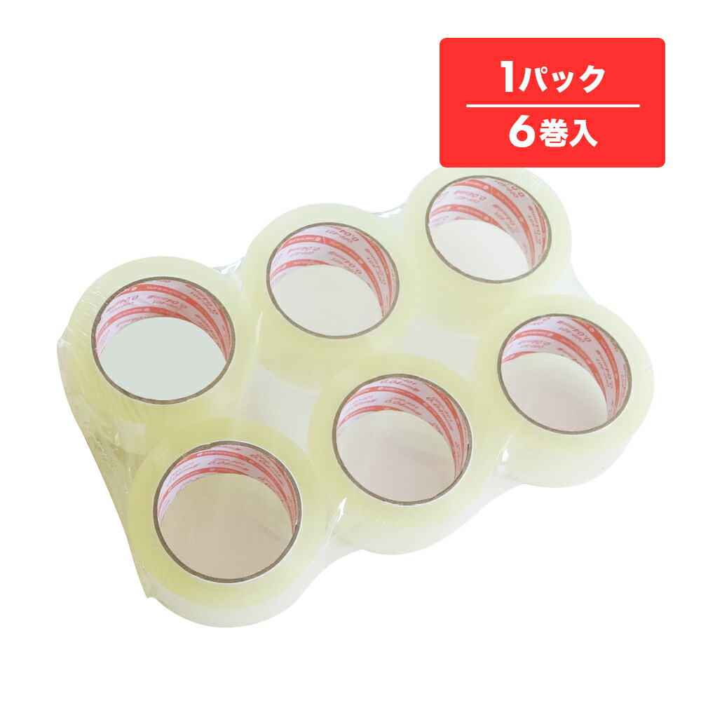 楽天市場】OPPテープ 40μ 48mmx100M 透明 6巻x10P アクリル系 OPP-401