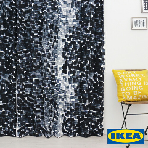 楽天市場 カーテン ストックホルム17 Ikea 自然素材 コットン 綿100 北欧カーテン おしゃれ カーテン Ikea ピッタリサイズ シンプル 男性 一人暮らし メンズ ブルー 北欧 海外 デニム色 絵画風 かっこいい カーテンカーテン
