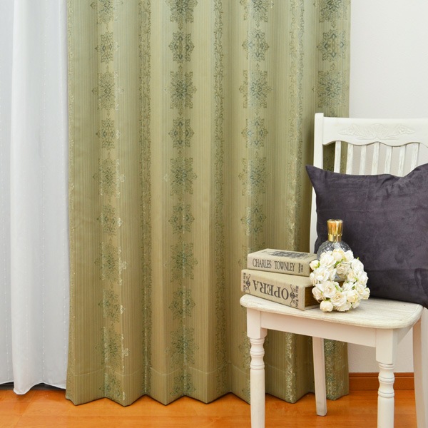 日本製 防アクセント帳 ルチア 大熱も音も擁護全能カーテン 和室 カーテン クラシック音楽 遮光 順序カーテン 洋室 和室 新緑の色 アイヴォリー 送料無料 Southamptonha Org