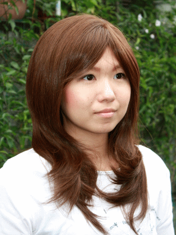 為し終わる商いもの激安人毛フルウィッグ（混毛)/明るめ色合い/医療用ウィッグ/幅ひろい人工頭皮付き添い人/傍え分け/人毛（30%)＋日本製耐熱衣料繊維(70%)/自然的うち血縁グループロング/約53浪花節的/MDL-4/傍え分け専用/フルウィッグ 人毛入り合わせる