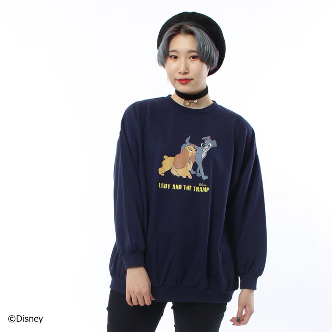楽天市場 ディズニー わんわん物語 レディ トランプ ドロップショルダースウェット パニカムトーキョー 楽天市場店