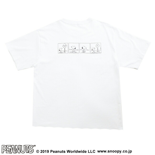 楽天市場 Peanuts ピーナッツ スヌーピー 背面コミックｔシャツ パニカムトーキョー 楽天市場店