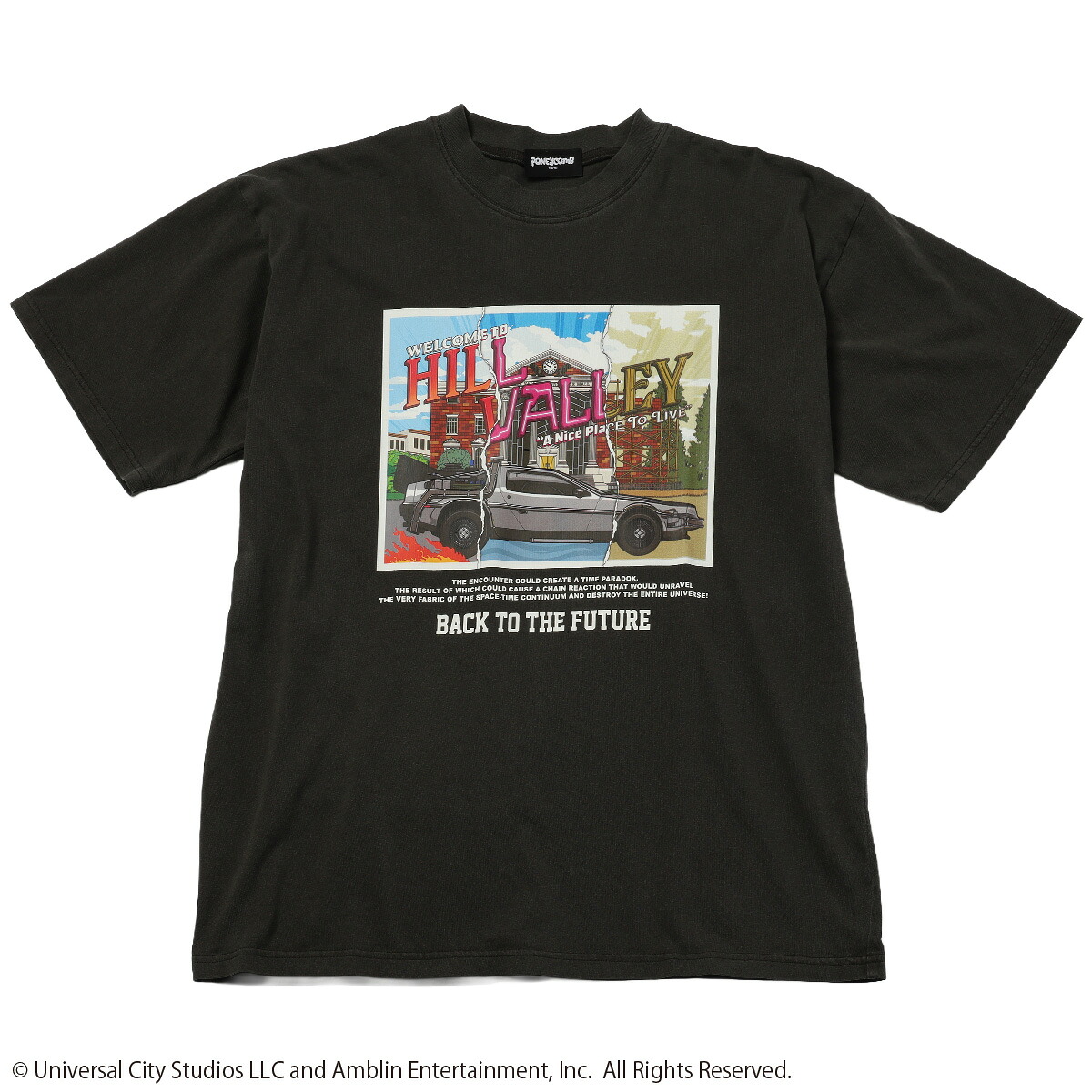【BACK TO THE FUTURE】HILL VALLEY/Tシャツ(PONEYCOMB TOKYO)