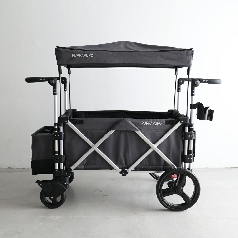 PUPPAPUPO キャリーワゴン レインカバー付き ストローラーワゴン キャノピー付き レインカバー付き ベビーカー