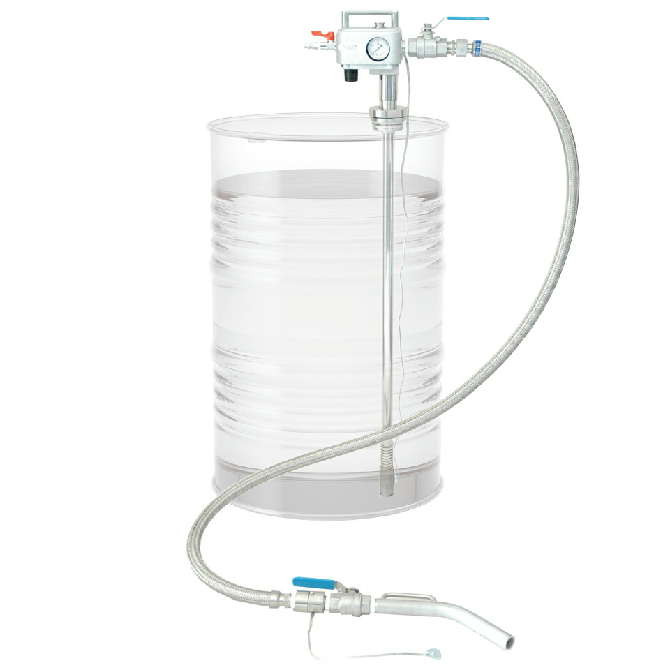 【2026年09月10日までポイント10倍】APD-20SUS 吐出専用 ドラム缶用 エアプレッシャーポンプ 溶剤用 ステンレス製 SUSホース5m APD20SUS|ぽんぷやさん