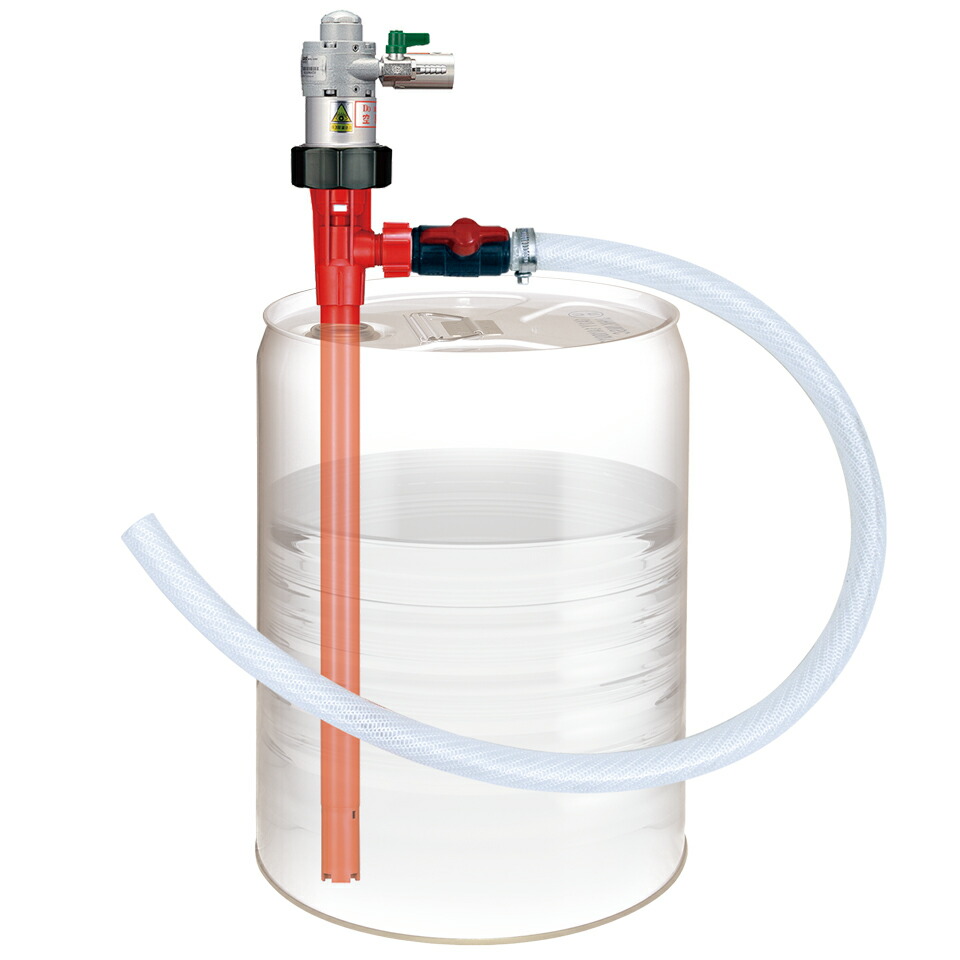 【2026年07月15日まで尖んがり10倍】MH21NA-V ペール缶用 エア湖式 ペールポンプ 溶解剤用 PP導管1m MH21NAV