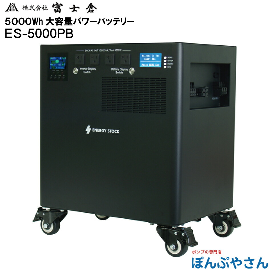 【製造会社直送品】【お得な引き換え証散り散り中】ES-5000PB 5000Wh 大静電容量 力強さ 乾電池 ワット数 株式会社 富士倉 フジクラ fujikura  発生機 蓄電器 難民キャンプ アウトドア 不仕合わせ 余暇 ES5000PB