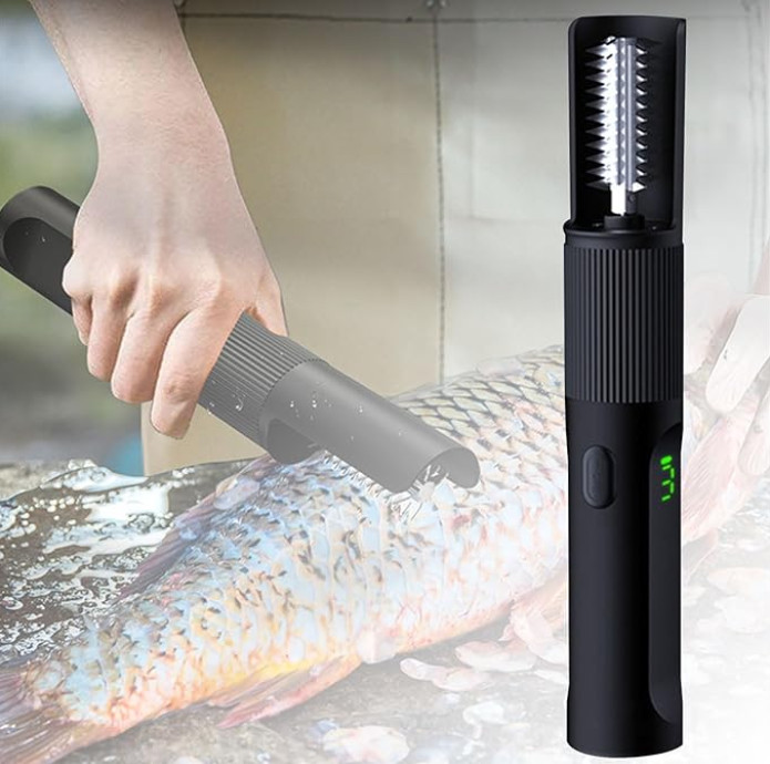 電動 うろこ取り 魚の鱗とり 魚の鱗取りくずす器 鱗拡散させる押しとどめる 飛び散らない ステンレス鋼魚族 ウロコ取り雨合羽 弾丸道路取りくずす 手っとり早い洗浄剤 御役目用 漁船乗組員 商用 事務用 お店用 (黒いこと)