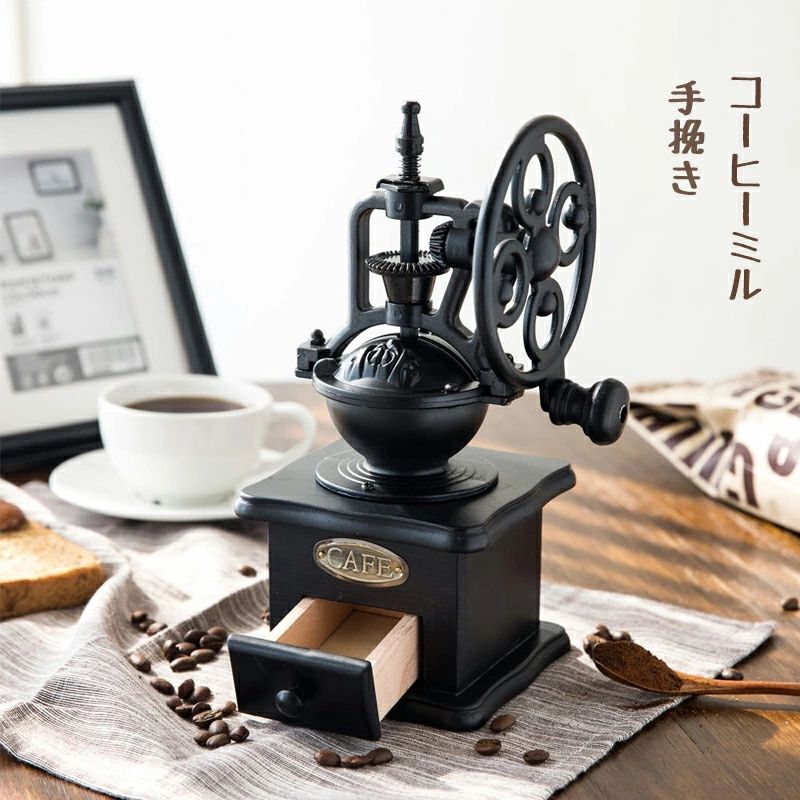 珈琲圧砕機 手挽き 手動 珈琲圧砕機 陶芸臼 手動式 粗さ自然調整 木製 アンティーク調 レトロ 御手々圧砕機 御膳上等 身寄り用 手動式 アンティーク 差し上げ物 差し上げ物 喜び事 コーヒー・お茶用品-キッチン用品・食器・調理器具-手挽きコーヒーミル