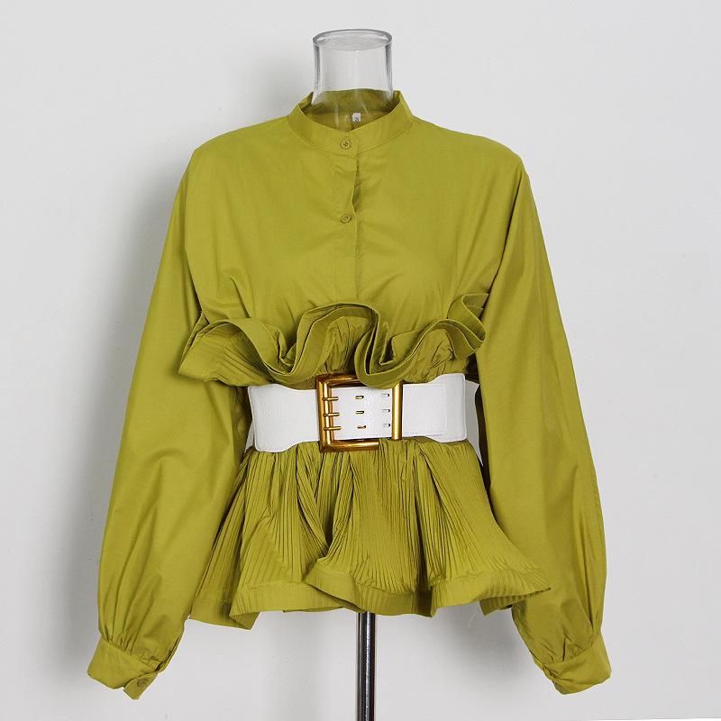 {\u0026quot;result\u0026quot;: \u0026quot;レディース ティーシャツ トップス 純色 フラウンス シングル前胸部 酉の方角三尺帯 長袖 うつり変わり 修身 立襟 精神状態 通い 表現スタイル 黒いこと 白いこと 秋 ポリエステル 綿 根本規範 百搭 トップ 今めかしい 商行為 普段使い走り 軽さ 伸縮性