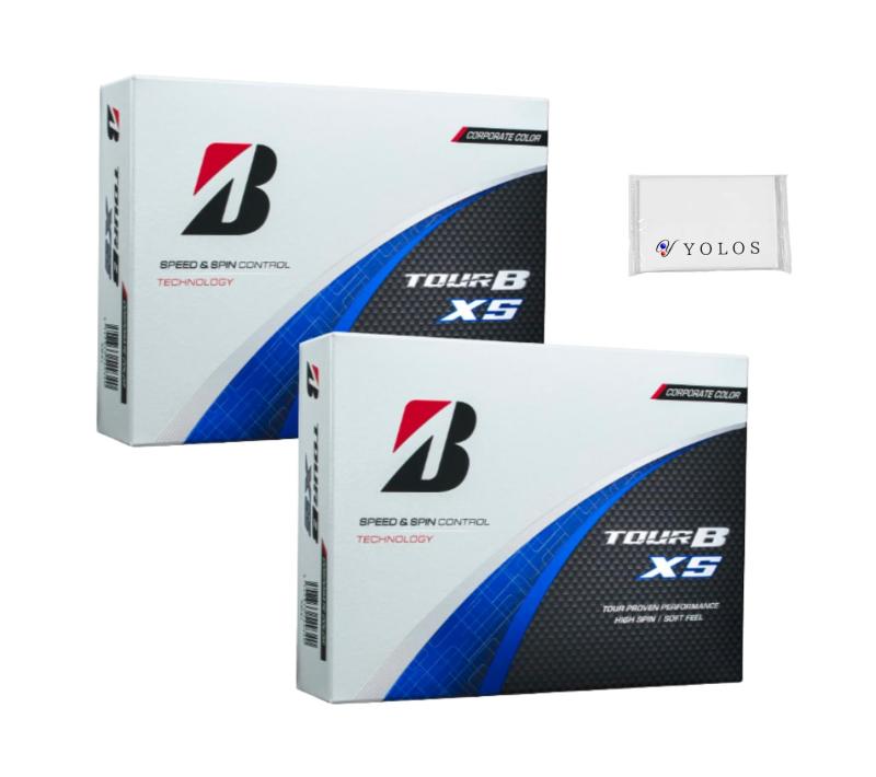 【 TOUR B XS コーポレート 2ダース(24球入) 】 2024年モデル ゴルフボール 飛距離 スピン オリジナルティッシュ セット