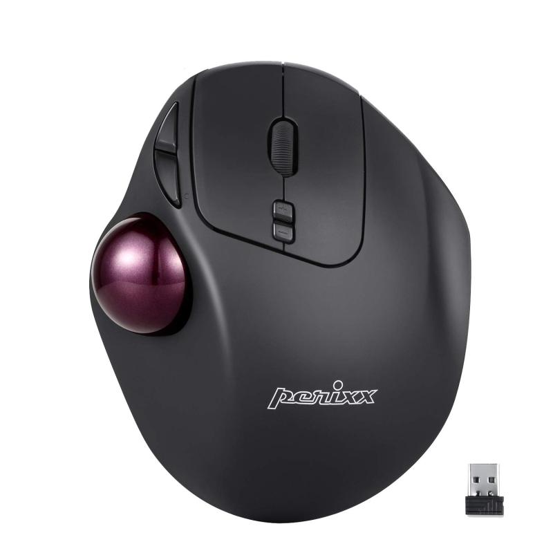 ぺリックス PERIMICE-517D トラックボール 搭載 有線 エルゴノミクス マウス 7ボタン USB接続 DPI感度 400/1000