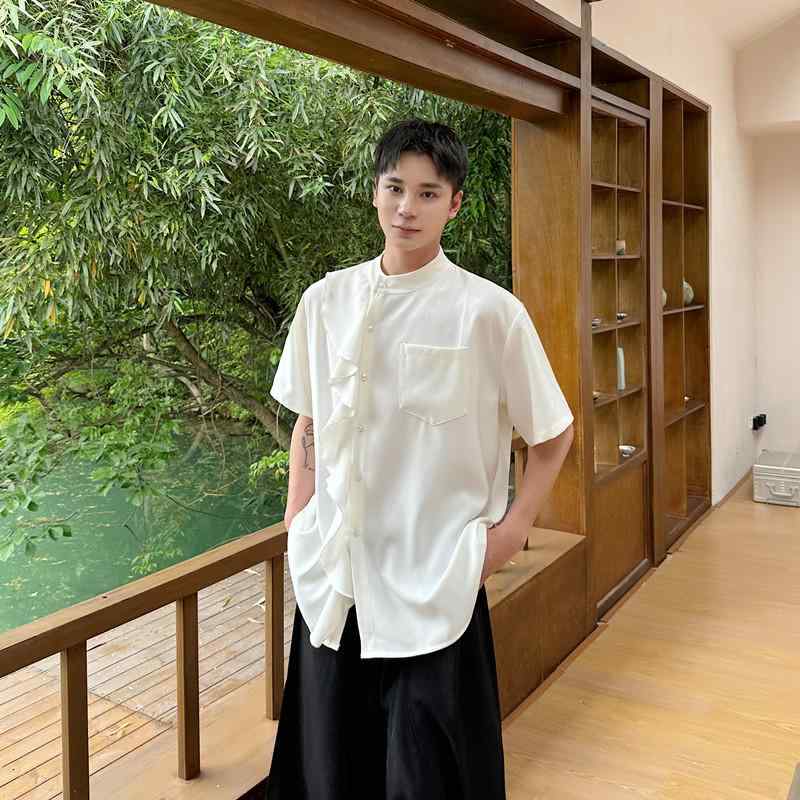 短袖 プルオーバー 亭主もち用 立襟 ひな形 不対称的 半袖 暗然たる 御花境界線 広広とした相応う 姫御前衣袂 御姐風 角袖巡査 名媛表現スタイル 白いこと 黒 オール時期 雪ニール 出どころ ・届? 混紡 軽さ 伸縮性 通い 普段使い