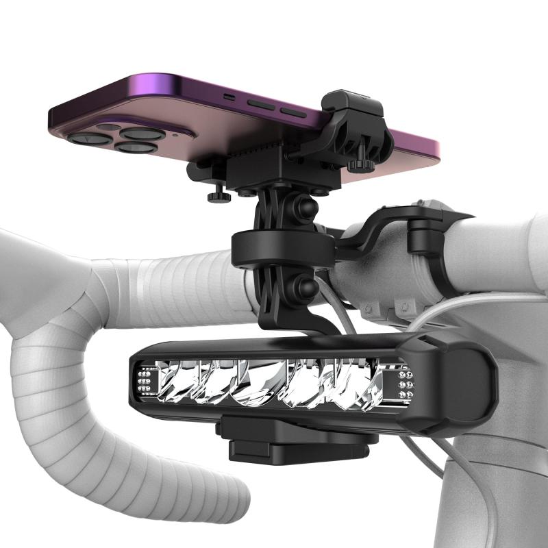 UPPEL 自転車ライト&携帯電話マウント 2イン1-2600LM 超高輝度自転車ヘッドライト 8000mAh充電式バッテリー付き ユニバーサル調節可能な自転車携帯電話ホルダー ナイトライディング、サイク