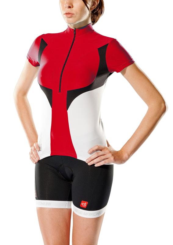 [デマルキ De Marchi] 銀輪 読み込む自動自転車 古典派音楽 イタリア製 WOMEN\u0027S CONTOUR LIGHT JERSEY コン周遊旅行 ともし火 プルオーバー SS12 RED