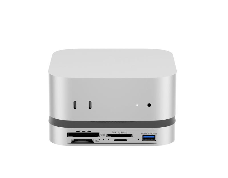 Thunderbolt 5 80Gbps Mac Mini M4 / M4 Pro 専用 ドッキングステーション USB4 2.0 / Thunderbolt 4 互換 NVMe M.2 SSDスロット (最大7000MB/s) CFexpress Ty