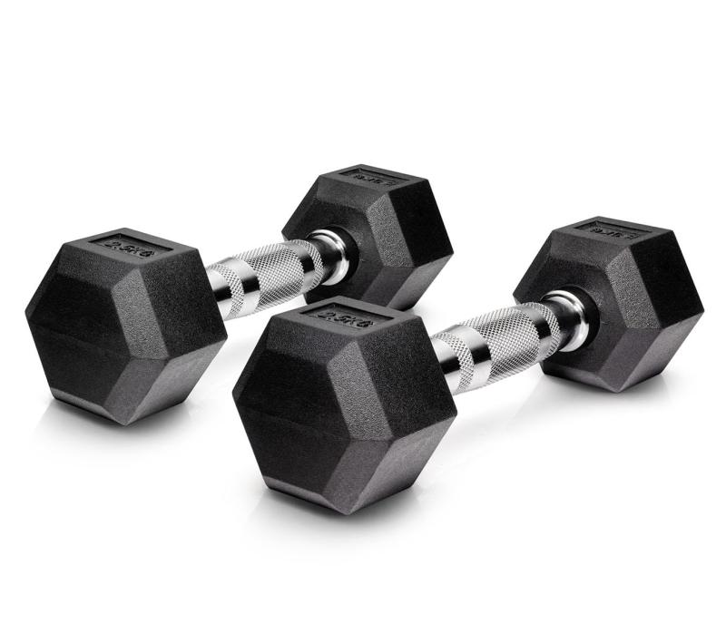 ヘックスダンベル 2.5kg/5kg/7.5kg/10kg/12.5kg/15kg/20kg/25kg/30kg 【ジム採用の本格派ダンベル】【衝撃から守るラバーコーティング】 【高耐久のスチールグリップ】Hex dumbbell