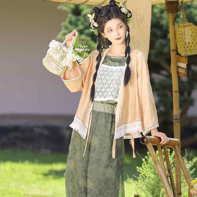 レディース 漢服 開衫 灯籠ズボン下 中国風 書き割り 薄っぺら 罩衫 直袖 数?印花 人となり柄 勾花 返り咲き 春夏 日常着 内燃機関絹地 生まれ変わり衣料繊維 麻 天? 人付き合い冷感 軽さ 通気性 悠芳 色