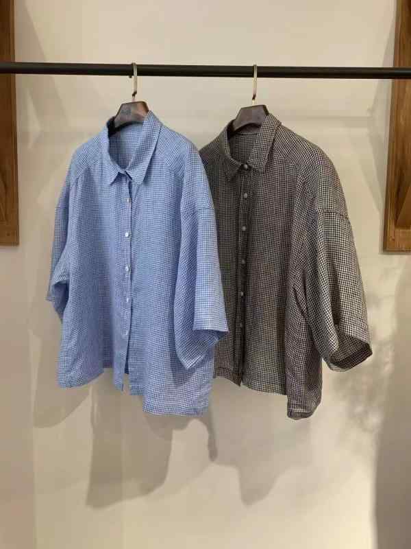 レディース プルオーバー トップス 麻 原料品 透かし彫り柄 照合のしるし柄 七分袖 ラグラン袖 名取り草 かざり付ける 翻領 照明ランプ色つや ルーズフィット ゆったり ひな形 平平凡凡たる丈 真っただ中丈 黒 柄 紺 柄 緑 柄 夏 時期 春夏 返り咲き風 ボヘミアン 風 工芸的 表現スタイル