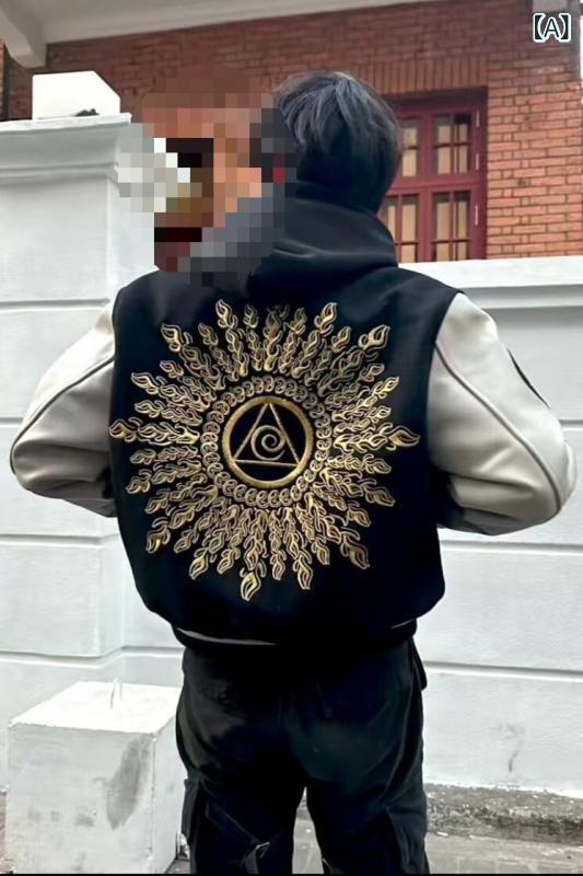 メンズ 上衣 立領 長袖 短丈 刺しゅう ロゴタイプ ひな形 かざり付ける品混紡 ポリエステル 耐摩耗 ロゴタイプ 青年時代 流行病の発生 表現スタイル 単排 名取り草 ロゴタイプ リストバンド 肋筋 完成 裾 肋筋 ひな形 明線 隠し 日常 着付ける 出で立つ 春夏 秋冬 黒 メンズ レディース 青