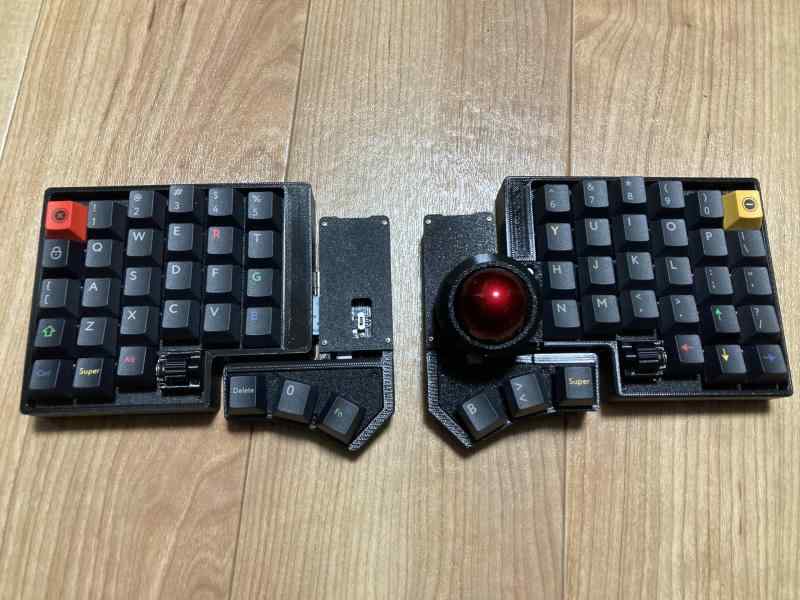 Weekin CCK-BALL ワイヤレス分割キーボード クロスデュアルノブ Zmk Bluetooth トラックボール