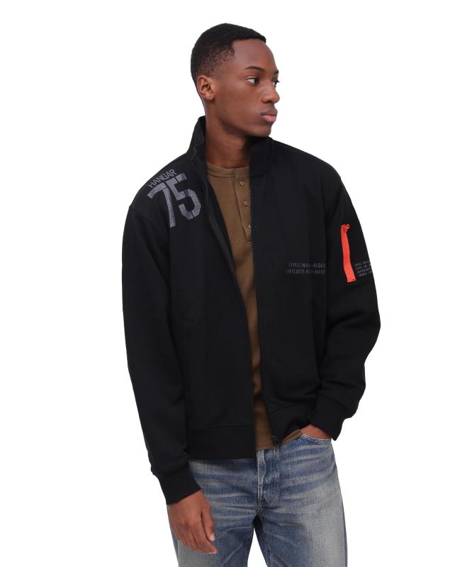 [Avirex] [アヴィレックス] WEB\u0026amp;DEPOT REMODEL DESIGN STAND ZIP SWEAT リモデル ジップ 汗水 メンズ 783-4930015