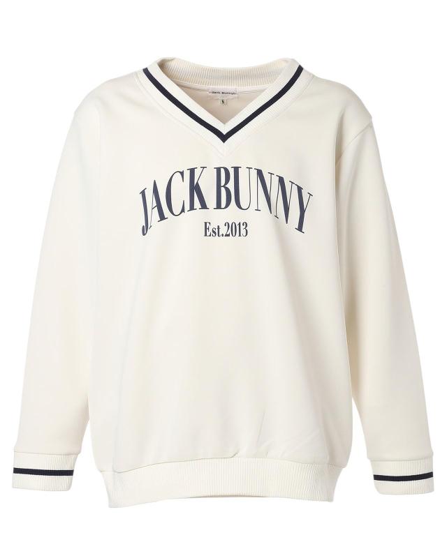 [ジャックバニー] メンズ 長袖 Vネックスウェット (ダンボール・天竺原料品) / ゴルフ / 262-5262027
