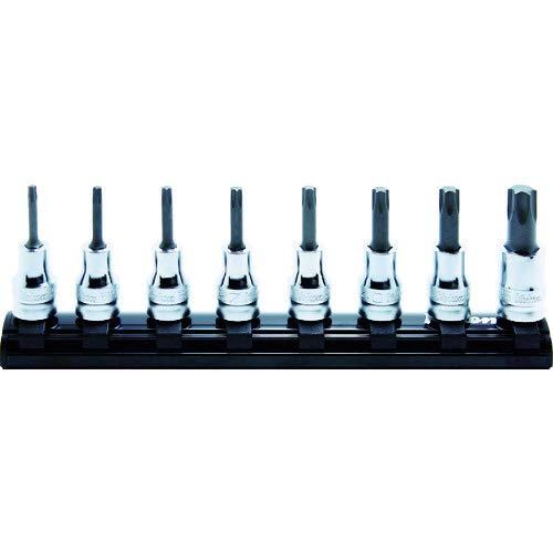 山下製作科学研究所 コーケン Z-EAL 3/8(9.5粍)SQ. トルクスビットソケットレールセット 全長50粍 8ヶ組 RS3025Z/8-L50