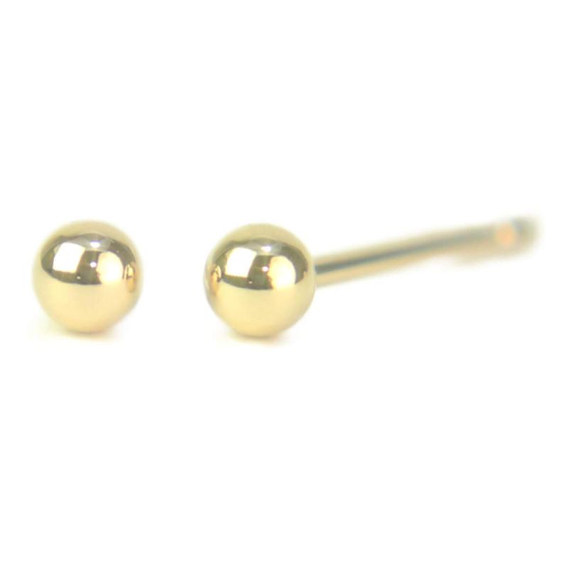 セカンドピアス 18金 軸太 K18PGピンクゴールド丸玉ピアス 3mm ピアス芯幅太タイプ 太さ0.9mm長さ10mm 1ペア両耳販売 ボールピアス ピンクゴールド 18金 K18pg 幅太 yokomountain