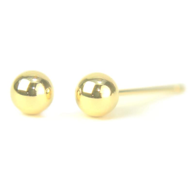 セカンドピアス 18金 軸太 K18イエローゴールド丸玉ピアス 5mm ピアス芯幅太長めタイプ 太さ0.8mm長さ12mm 1ペア両耳販売 ボールピアス イエローゴールド 18金 K18 幅太 福耳 yokomountain