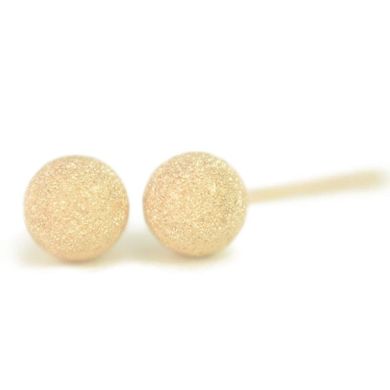 【18金ピアス】 二つ目ピアス フラッシュボールピアス 5粍 サクラ色ゴールド 軸太 K18 ピアス芯幅太長め印字機 太さ0.8粍長さ12粍 1有りの実両耳売りわたす はやりっ子砂ぼこり 18金 幅太 福耳 yokomountain