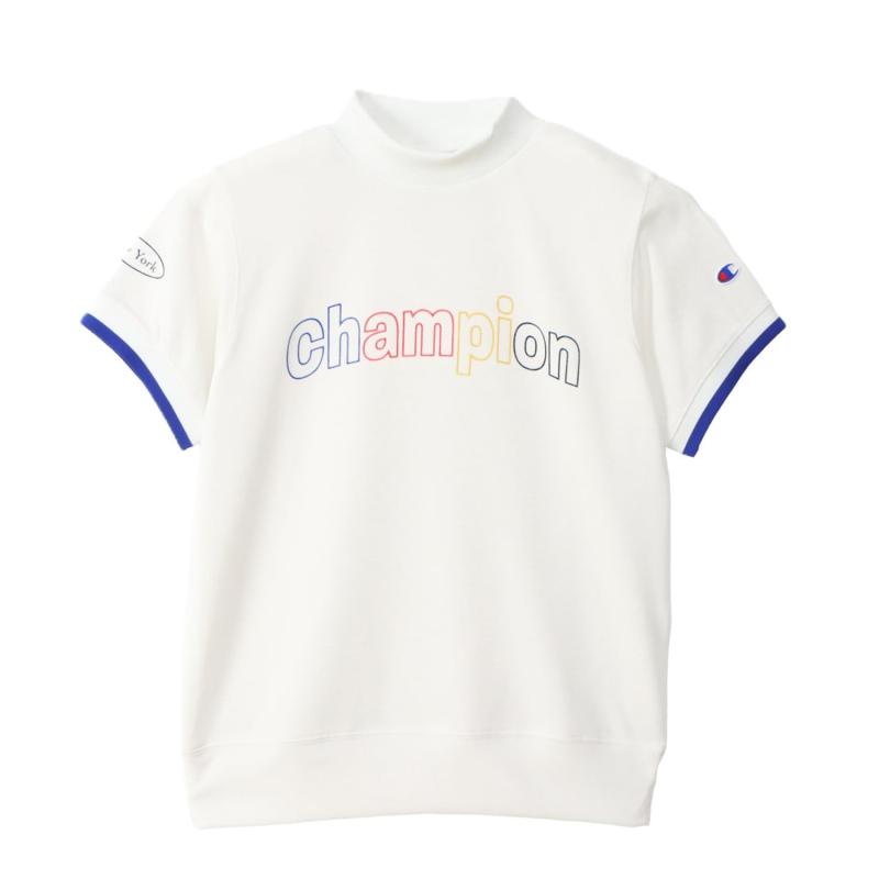 半袖プルオーバー 半袖 UVとり捨てる 速乾 グラフィックロゴプリント SHORT SLEEVE MOCK NECK SHIRT CW-BG304-797-M