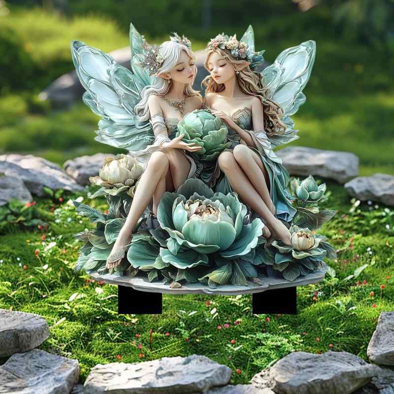 楽天市場】ガーデニング雑貨 ガーデンお人形 ドール 妖精 お座り 【花