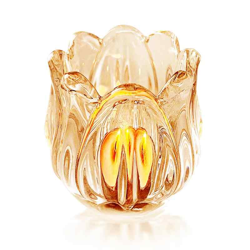 楽天市場】ガラスキャンドルホルダー アンバーキャンドルスタンド