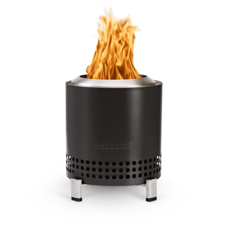Solo Stove Mesa 卓上ファイヤーピット スタンド付き | 低煙 アウトドア ミニファイヤー 都会&郊外用 | ペレットまたは木製燃料 安全燃焼 ステンレススチール トラベルバッグ付き