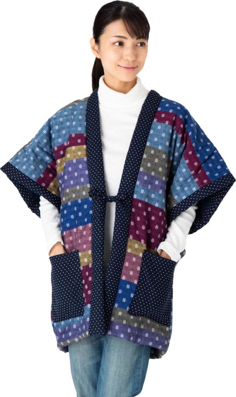 綿の郷(ワタノサト) 綿入れはんてん ランダム切替奴型 女性用 日本製 久留米産 7,241円