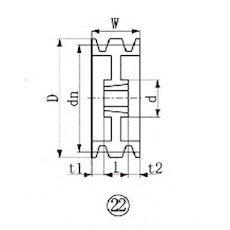 EVN ブッシングプーリー SPB 300粍 溝数3 SPB300-3 日用品雑貨・文房具・手芸-その他