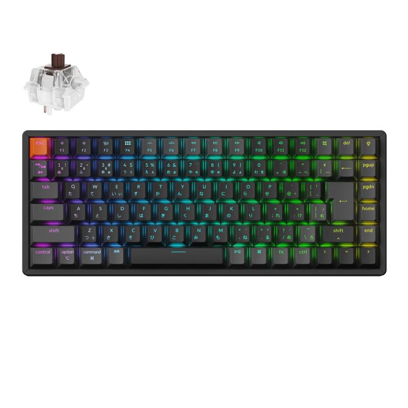 Keychron K2 Version 3 QMK ワイヤレス・カスタムメカニカルキーボード、Bluetooth 5.2/有線繋ぎ合わせる、RGBともし火、熱っぽいつけ替える相応う、Super取り替えっこ、軽銀ひな形、Mac Windows リナックス相応う