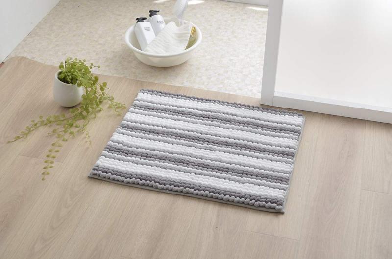 イケヒコ バスマット ペコラ 抗菌防臭 高目付 ふかふか もこもこ 滑りにくい 吸水性画像