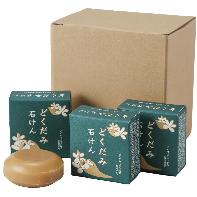 12個まとめ買い [地の塩社] どくだみ石けん 濃密な泡立ち 和の美肌石けんC デリケートな肌や敏感肌 無香料 無着色 100g×12個
